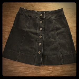 Madewell Denim A-Line Gray Black Mini Skirt